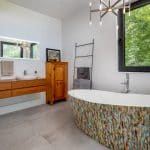 Photo of bathtub and sink area